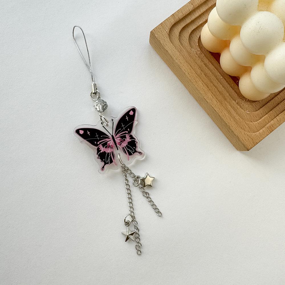 Подвеска-бабочка в виде бабочки, ремешок для телефона, цепочка для телефона в виде бабочки Y2k, портативный рюкзак, кулон в подарок