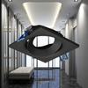 Fixation spot BRAYTRON Tetra-E4, carré, noir, orientable, longueur et largeur 90mm, aluminium
