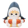 Shark Meow & Killer Whale Meow Big Plush Toy - Enjoy with a Swim Ring - 2 Types, Approx. 28cm (Shark Meow)