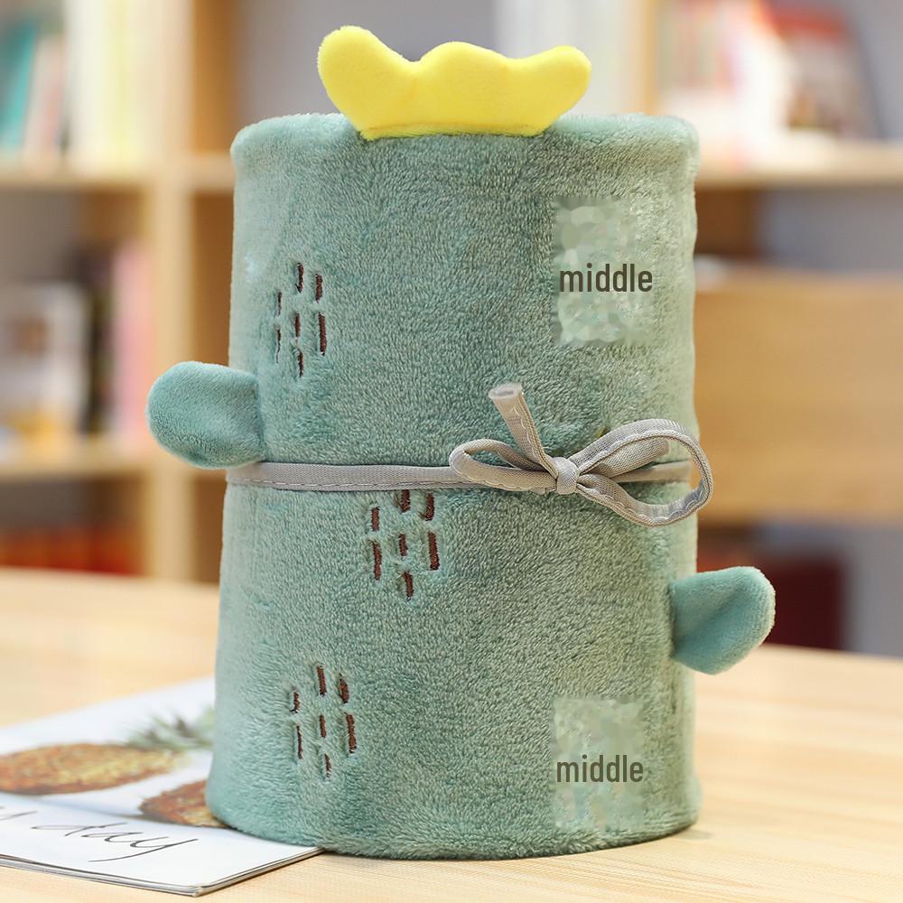 Портативное фланелевое одеяло с изображением мультяшных животных и фруктовым узором для дома или офиса