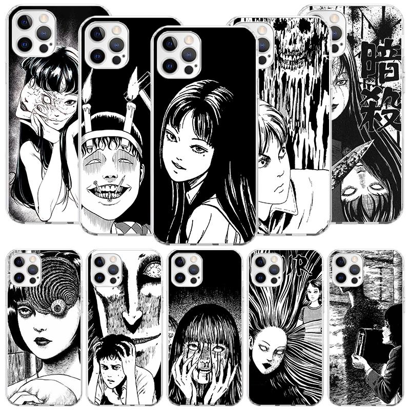 Japanese Horror Comic Anime Phone Case for Apple iPhone 17 Air 16 15 Plus 14 + 13 Mini 12 11 Pro Max 7 8 SE 16Max Soft Shell Cov