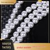 High Gloss ABS Perforated Imitation Pearl Iron Wire Straight Hole Beads for DIY Beading.