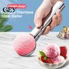 Scoop Tool Ice Cream Fruit Scoop, Stainless Steel Scooper with Trigger Non-Slip Handle, Heavy Duty Metal for Balls Rebound