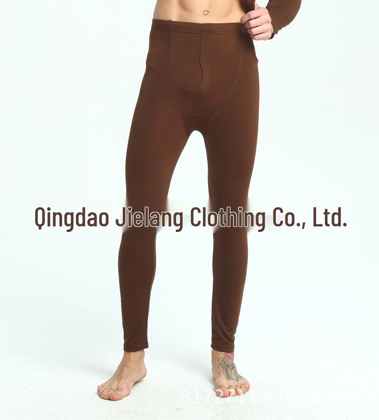 Men's Youth Thin Milk Silk Base Layer Wool Long Johns Pants - Plus Size Warm Line Pants