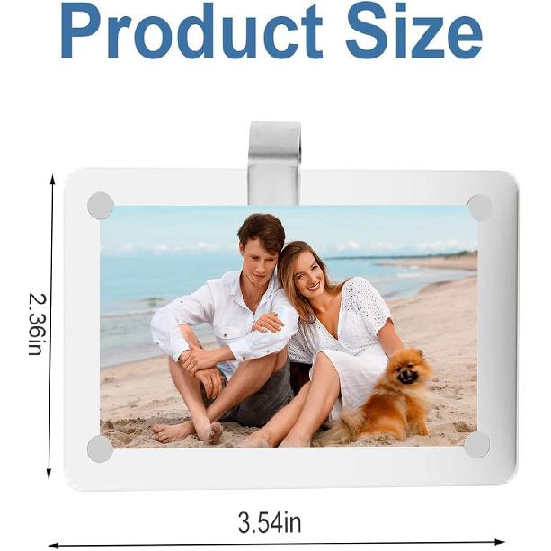 4 Pack Car Sun Visor Photo Holder, Acrylic Magnetic Personalized Photo Holder car Picture Frame, Photo Car Visor Clip, Personalized Car Accessories