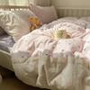 Class A double gauze bed four-piece set of girly heart lace lace sheets and quilt cover dormitory three-piece set