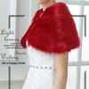 Ticken Warm Wedding Faux Fur Shawl Faux Fur Rabbit Fur Scarves Plush Shawl  Scarf Accessories