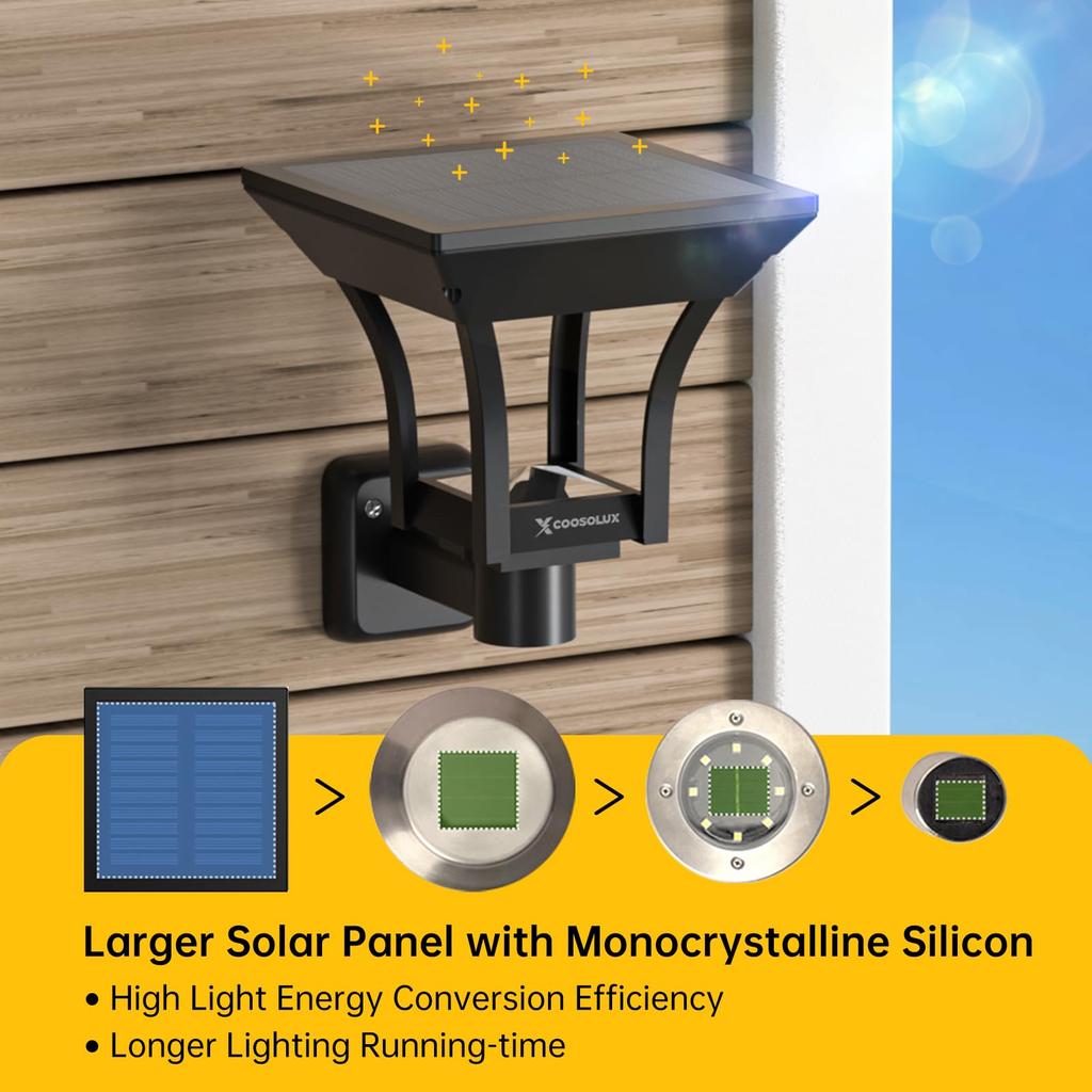 Solar Porch Lights Outdoor 2 Pack Solar Powered Wall Lights IP65 Waterproof Wall Sconce Lights Outdoor for Front Door Walkway