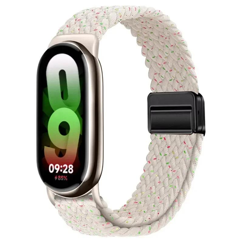 Нейлоновый ремешок Solo Loop для умных часов Xiaomi Mi Band 9/10 Сменный дышащий браслет для Xiaomi Band 8/9 Спортивный ремешок Correa