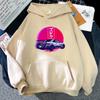 Japanese Anime Graffiti Hoodie Lable for Sunset Car Clothes Men Pullover Sudaderas Tops Sweatshirts Long Sleeve