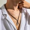 Простое вязаное кольцо-ожерелье для мужчин, Хип-хоп Винтажный Универсальный Аксессуар-чокер