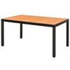 VidaXL Garden Table Brown 150 X 90 X 74 Cm Aluminium and WPC