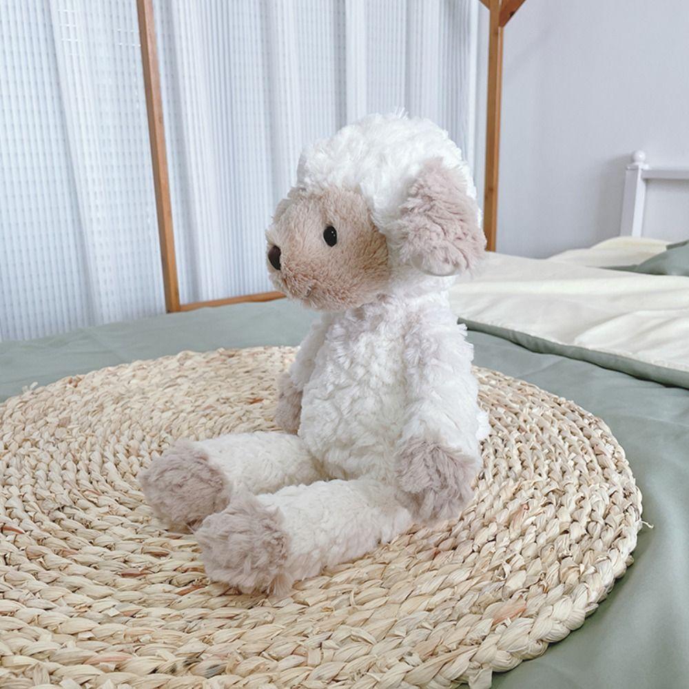 Мягкие пушистые игрушки овцы, плюшевые куклы, 35 см, плюшевая овечка для детей, детские подарки, умиротворяющие игрушки
