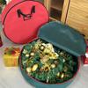 Christmas Wreath Storage Bag Thickened Oxford Cloth Wear-resistant Waterproof Festive Garland Handbag Wreath Storage With Handle