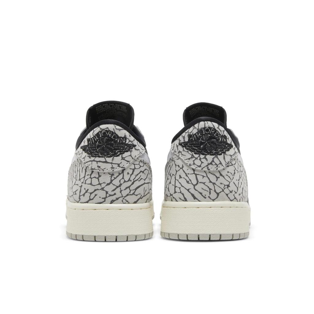 Air Jordan 1 Retro Low OG Grade School 'Black Cement' (Unisex) Black / Muslin / Tech Grey / White / Sail Kids' Basketball Shoes CZ0858 001