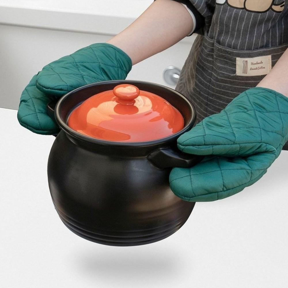2PCS Hanging Microwave Gloves Non-Slip Grilling Mitts Multifunctional Antiscald Oven Mitts  BBQ