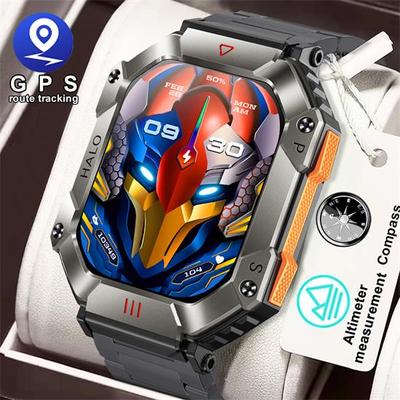 SACOSDING Apollo-002s-A Новые 2,0-дюймовые спортивные часы на открытом воздухе для фитнеса с синим зубом и вызовом, умные часы с пульсометром, 620 мАч, аккумулятор, компас, мужские умные часы