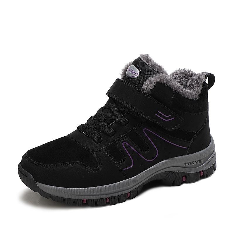 Middle-aged and Elderly Walking Shoes Large Size Winter Velvet Elderly Shoes Cotton Shoes High-top Warm Parents Casual Sports Shoes
