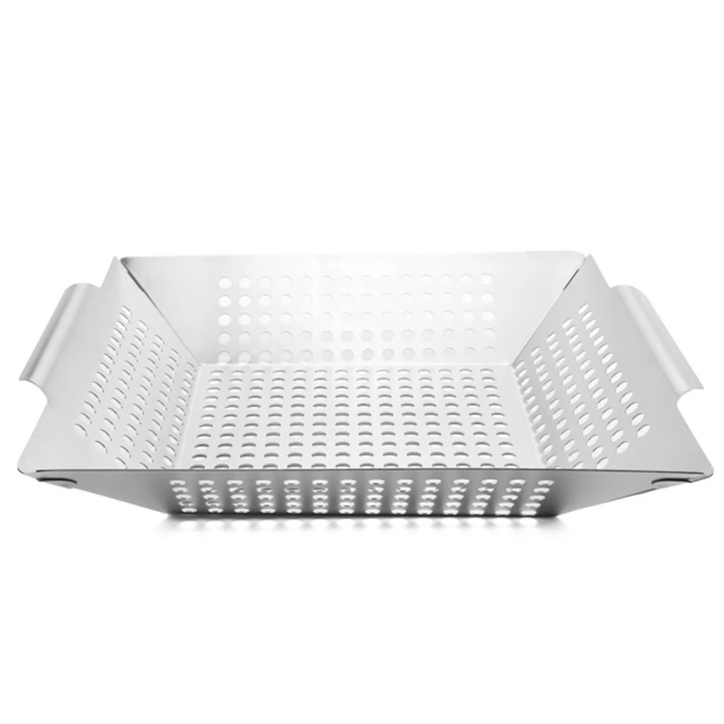 Leeseph Grill Basket, Non-stick Vegetable Grilling Basket Cooking Basket, BBQ Grill Accessories for Cooking Fishes, Kebabs