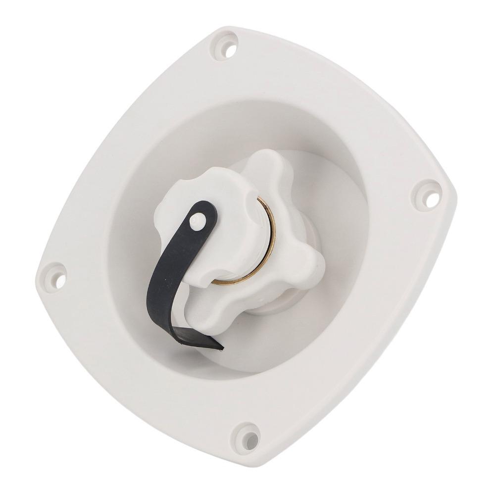 White Wall Mount Filler Regulator Built in Valve Fresh Water Injection Port Camper