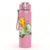 1PC Retro Scooter Motorcycle Print 750ml Color Plastic Sports Water Bottle Leakproof Flip Straw Lid Suitable for Sports Office Home Use
