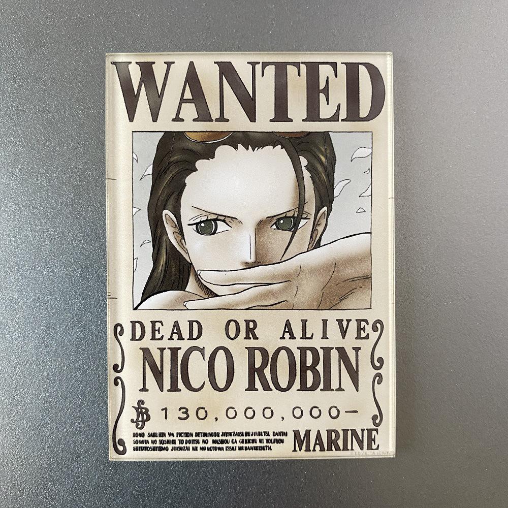 Creative One Piece Wanted Poster Magnet - Anime Cartoon Fridge Decor & Message Sticker