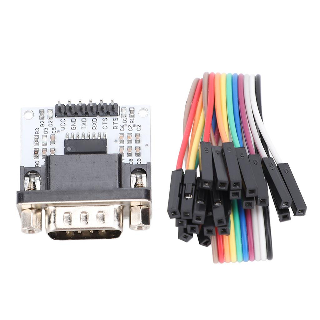 Модуль RS232 к TTL 3-5.5В Питание Чип SP3232 Интерфейс DB9 UART Плата RS232 со светодиодным индикатором