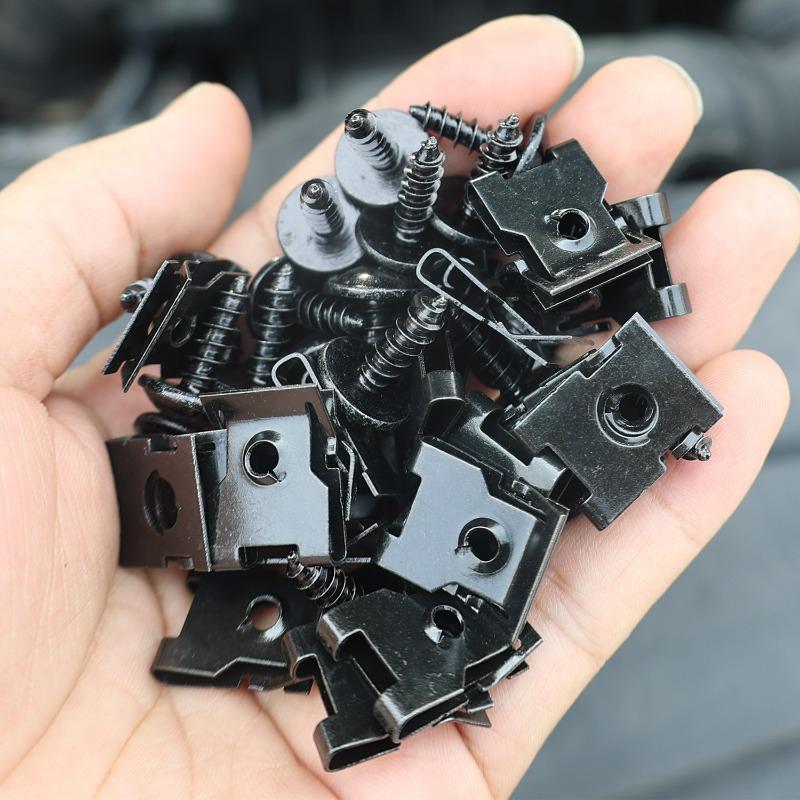 40/20/10 шт. Металлический саморез для автомобилей и мотоциклов, U-образный зажим с винтом, защита от ржавчины, винтовая пряжка, листовое железо