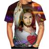 Summer Round Neck 3D Santa Maria Print Top Fashionable Casual Short Sleeved Men's T-shirts