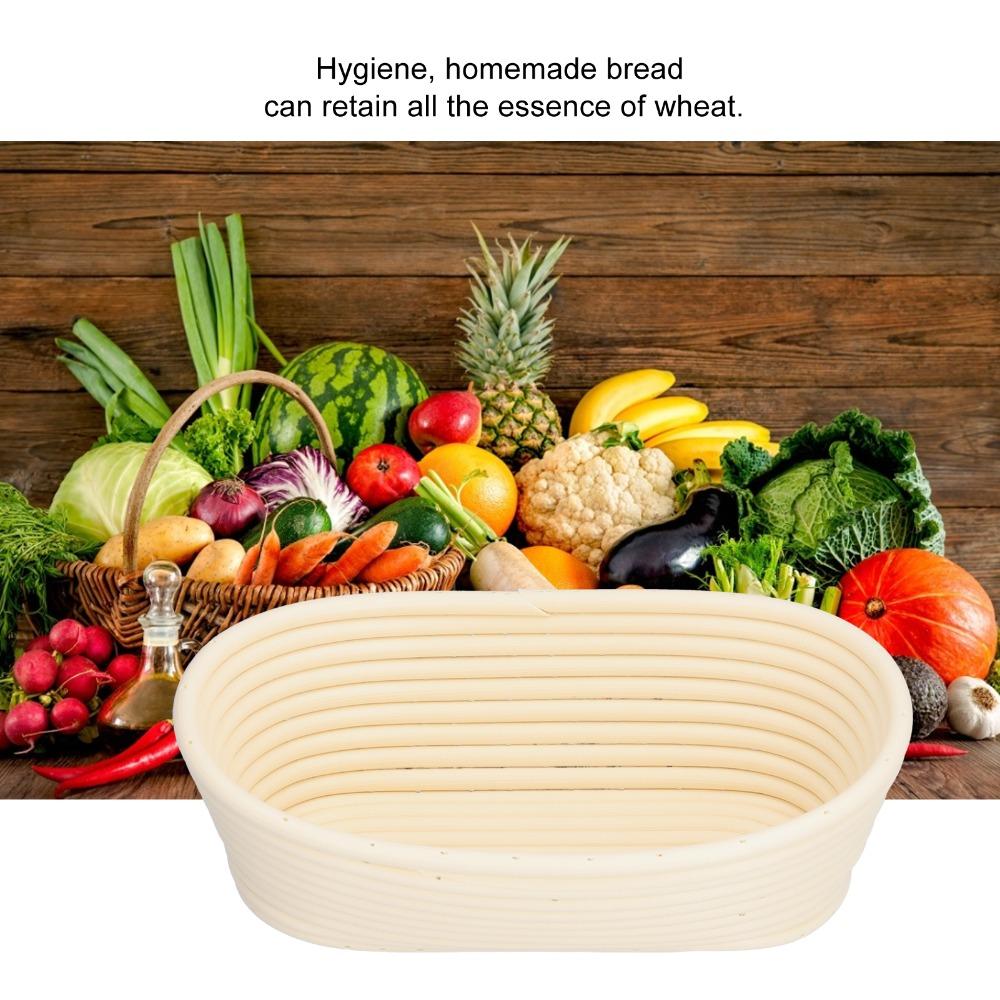 Oval Shape Banneton Basket Food Grade PP Dough Rising Bowl Durable Bread Baking Tool Home Baking