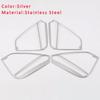 For Volkswagen VW Tiguan L   2024 Stainless Steel Car Inner Door Audio Speaker Covers Stereo Stick Trim Accessories 4Pcs