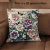 Чехлы на подушки с вышивкой в стиле 2D Vintage Floral, узор для чехла на подушку, подходит для дивана, спальни, автомобильной подушки