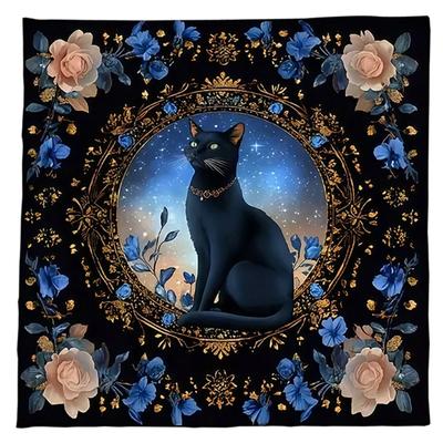 Кошки Цветок Таро Скатерть Гадания Карта Скатерть Гобелен Астрология Колдовство Палубная Ткань Украшение