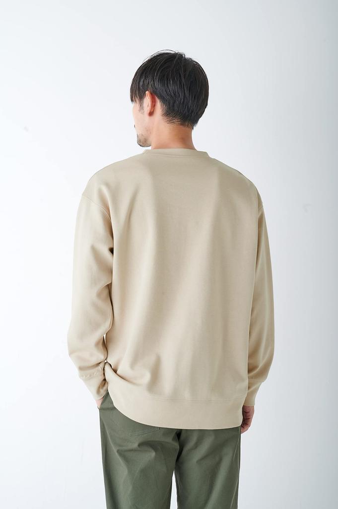 Amazon Essentials Men's Wide Fit Crew Neck Sweatshirt (formerly WHOLEPERSON), Beige, Size M