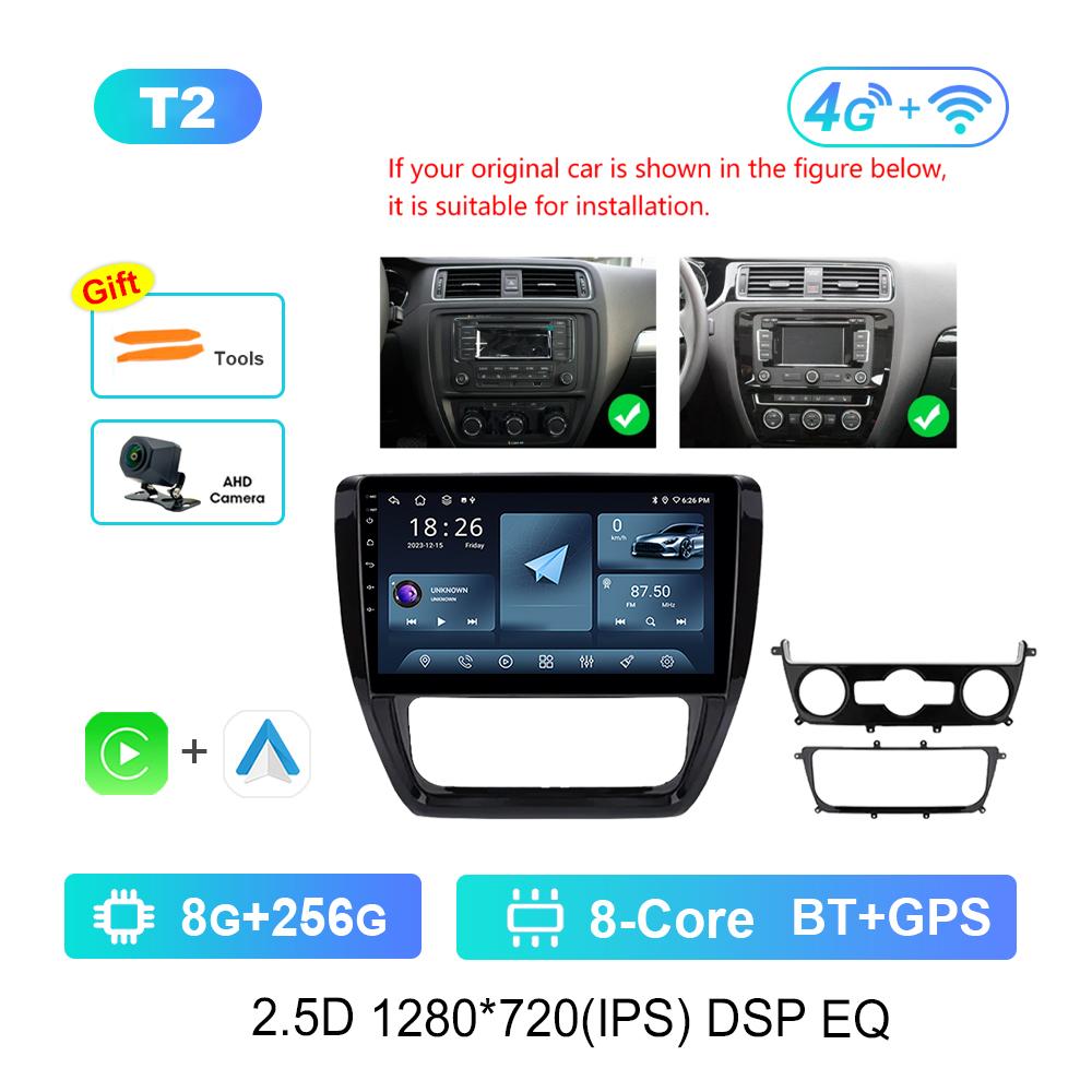 Система Android для VW Volkswagen Jetta 6 2011 - 2018 Navi GPS WiFi Автомобильный видео-мультимедийный проигрыватель DSP Stereo 4G HD Screen Bluetooth