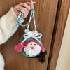 Exquisite Santa Knitted Bucket Shoulder Bags Super Cool Pretty Compact Christmas Crossbody Bags