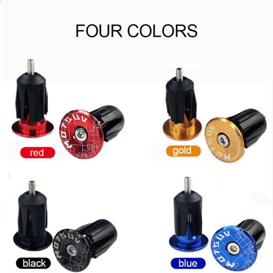 2Pcs Aluminum Alloy Bicycle Handlebar End Plugs Caps for Road Mountain Bike MTB