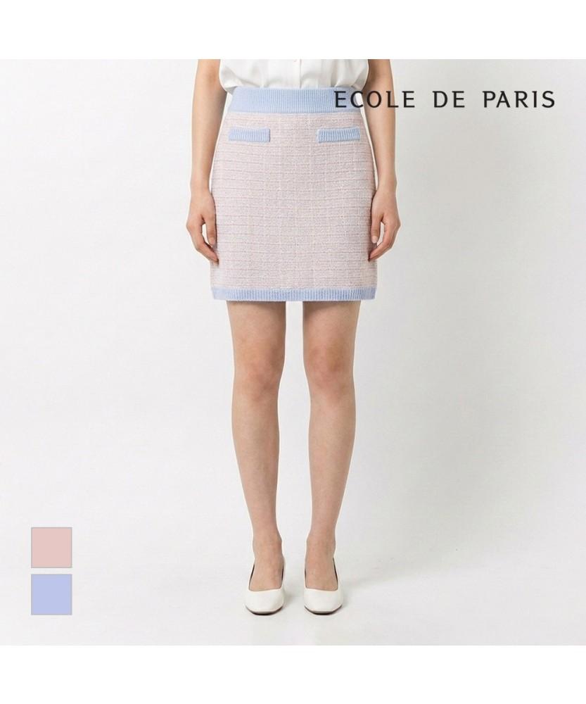 ECOLEDEPARIS Твидовая мини-юбка_Zb25Ksb078Z