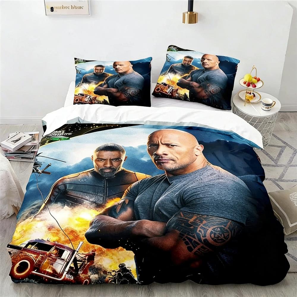 HD Fast F-Furious Vin Diesel Racing Car Duvet Cover Pillowcase Twin Full Queen King Double Single Size Women Adults Teens Beddin