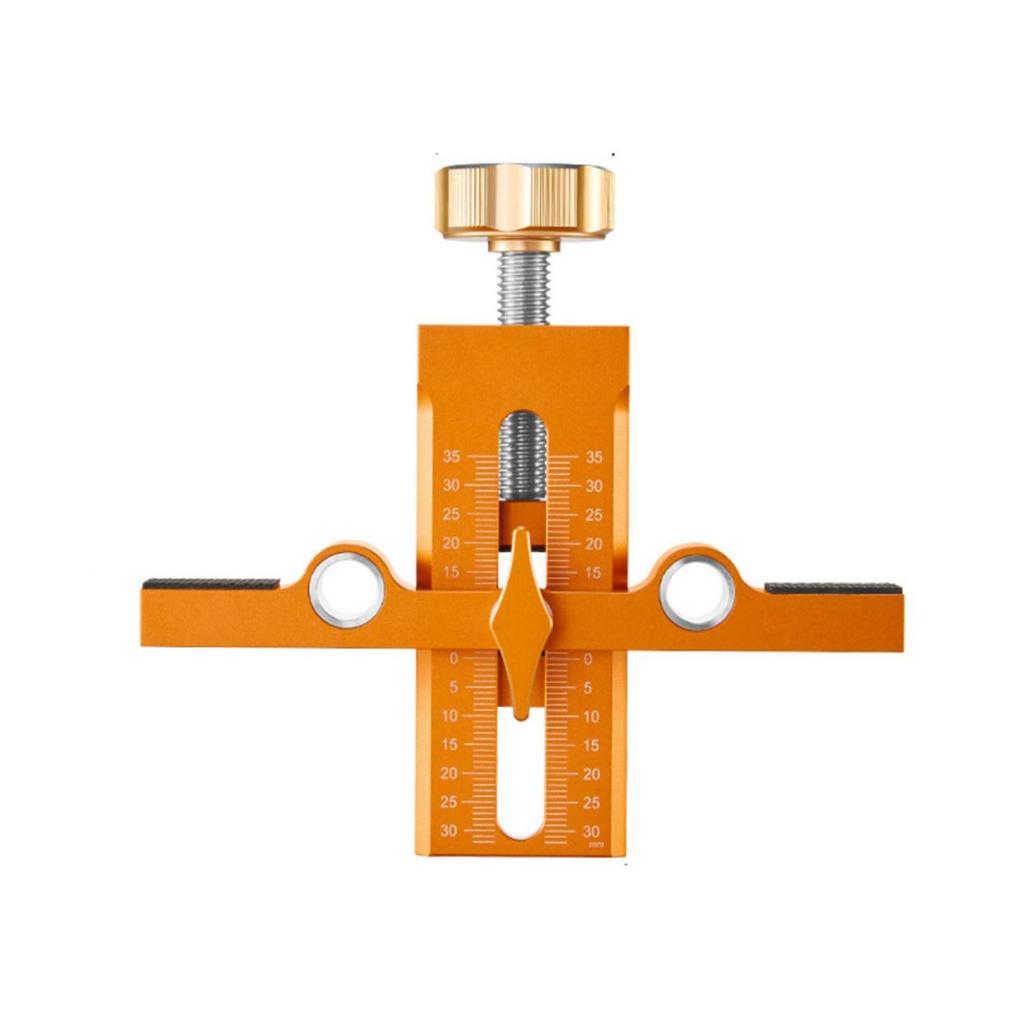 Cabinet Door Mounting Jig Aluminium Alloy Installation Positioner with 6 8 10mm Drill Bits Woodworking Multi Functional Position Tool