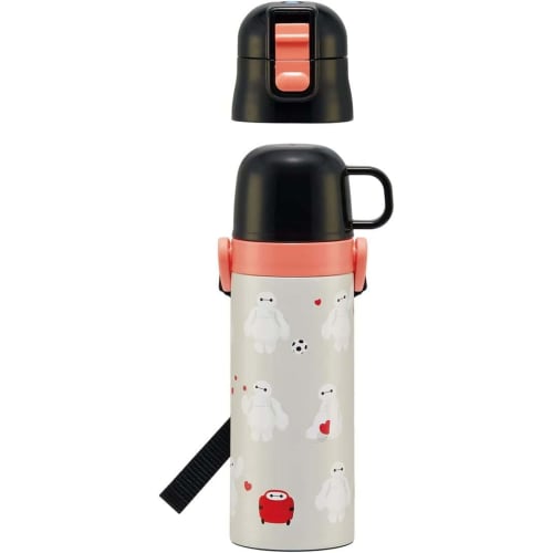 Skater Children's Stainless Steel Water Bottle 2way Direct Drinking 470ml Cup Drinking 430ml Baymax Child-friendly Lightweight Type Girls Boys Thermal