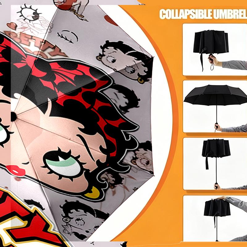 doll Print Umbrella Automatic Opening/ Closing - Portable Foldable Design - Daily use for Travel/Outdoor - Gift for Birthday