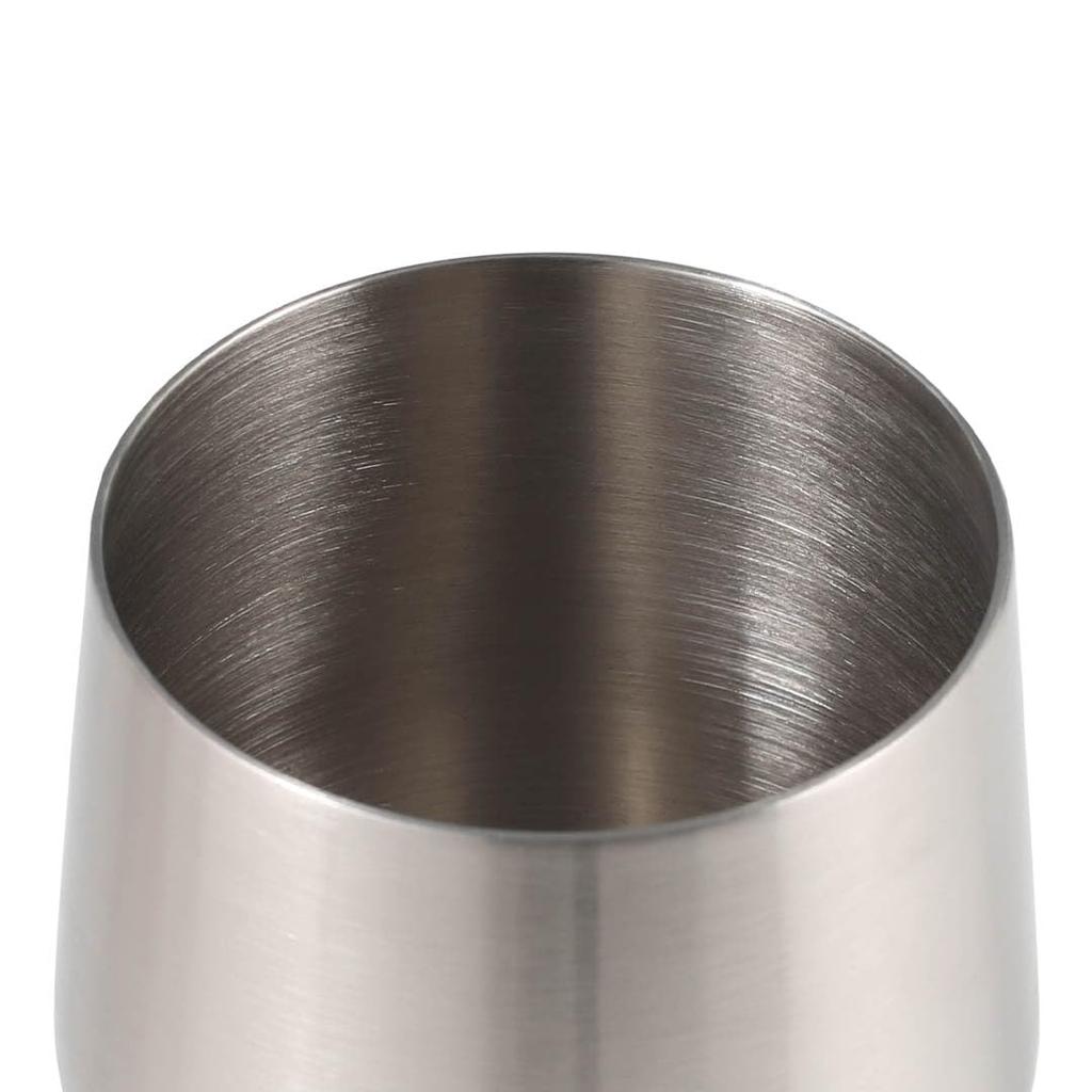 Dulton Wine Glass Stainless Steel Expressive Wine Glass That Is Not Bound by Time or Place Height 180mm 350ml 74mm Capacity M-0519ST