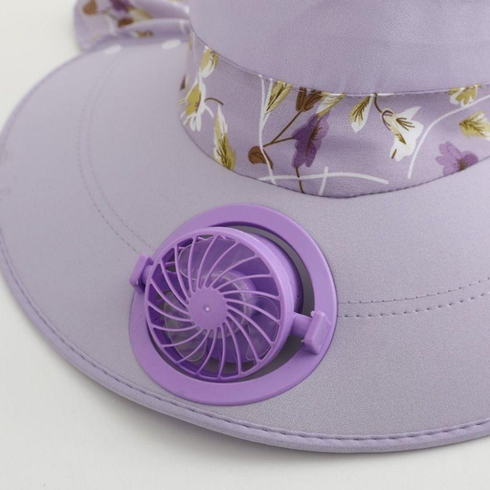 Breathable Solar Fan Cap USB Charging Fisherman Hat Door Fan Cooling Fan Hat Outdoor Activities