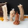 Силиконовая форма для свечи-черепа на Хэллоуин, форма для настольного украшения, форма для DIY из гипса