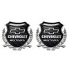 AABHM1 2Pcs Car Logo Metal Sticker Window Trunk Emblem Accessories For Chevrolet Corvette Montana TrailBlazer Silverado Traverse Camaro