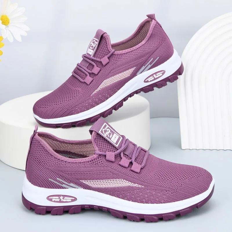 2024 Новые осенние дышащие туфли из ткани Old Beijing: Нескользящая, мягкая подошва для комфорта. Идеально подходит для женщин, пожилых людей, матерей.