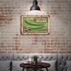 1 Pack Vintage Rustic Metal Display Sign, Aged Surface Texture, Durable Print, Perfect for Bar Café Restaurant Home Office or Kitchen Decoration