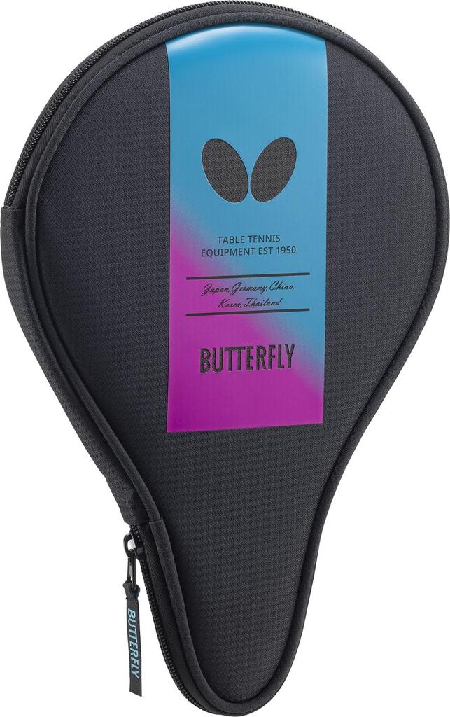 Butterfly YT Full Table Tennis Racket Case - Model 63410, Turquoise Blue, Holds 1 Racket, Recycled Polyester