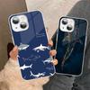 Модный тренд Акулы Животные Чехол для телефона Закаленное Стекло Для Iphone 14 13 12 11 Pro Mini XS MAX 14Plus X XS XR Fundas